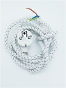 Шнур сетевой Б/У для утюга в тканевой оплётке 2,30 метра 250V 16A RTS17476000008533871-Б/У